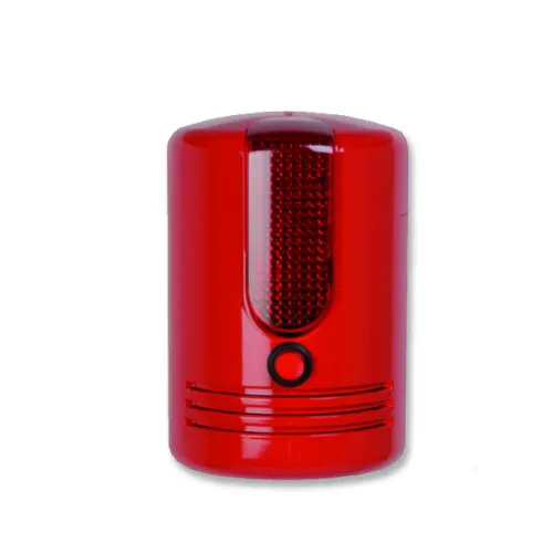 Rilevatore rosso di fumo per sistemi di sicurezza antincendio, design moderno e compatto, per interni.